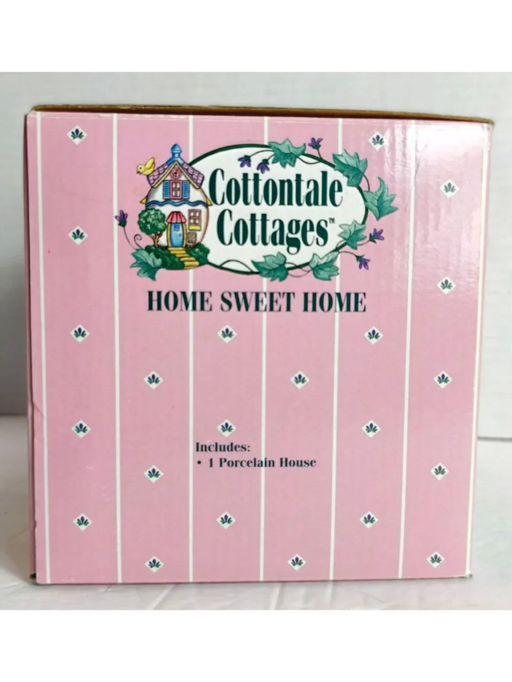 Cottontale Cottages Home Sweet Home Hand Painted Porcelain 1998 Light-Up Easter